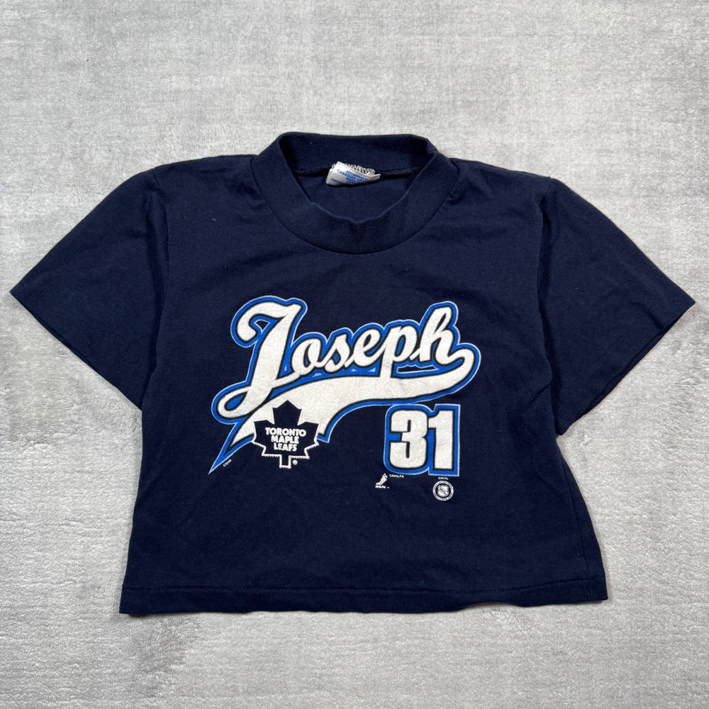 Toronto Maple Leafs Shirt Youth 2 Blue Curtis Joseph Vintage 90s NHL CGW
